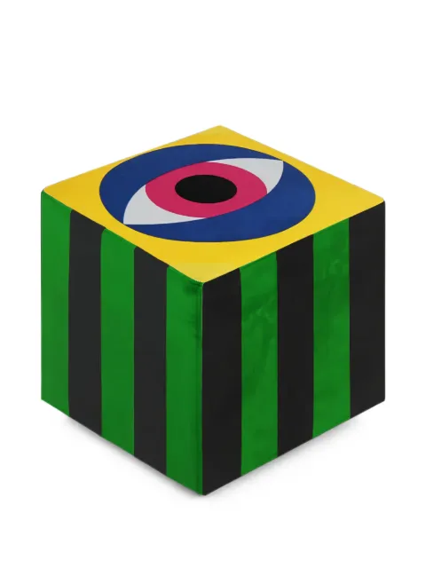 Qeeboo Eye-motif striped pouf