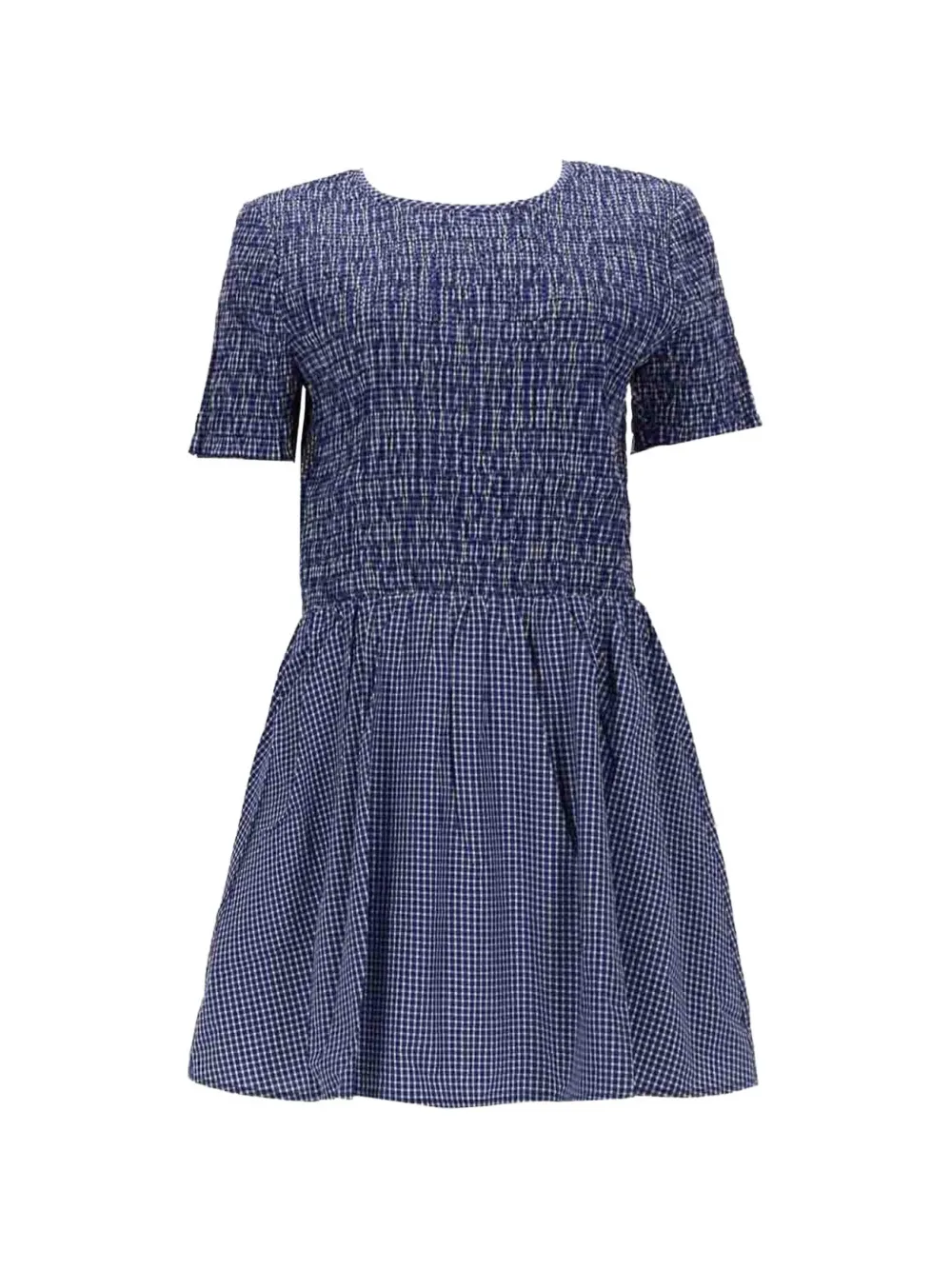 Baum Und Pferdgarten Assandra gingham smocked mini dress - Blue