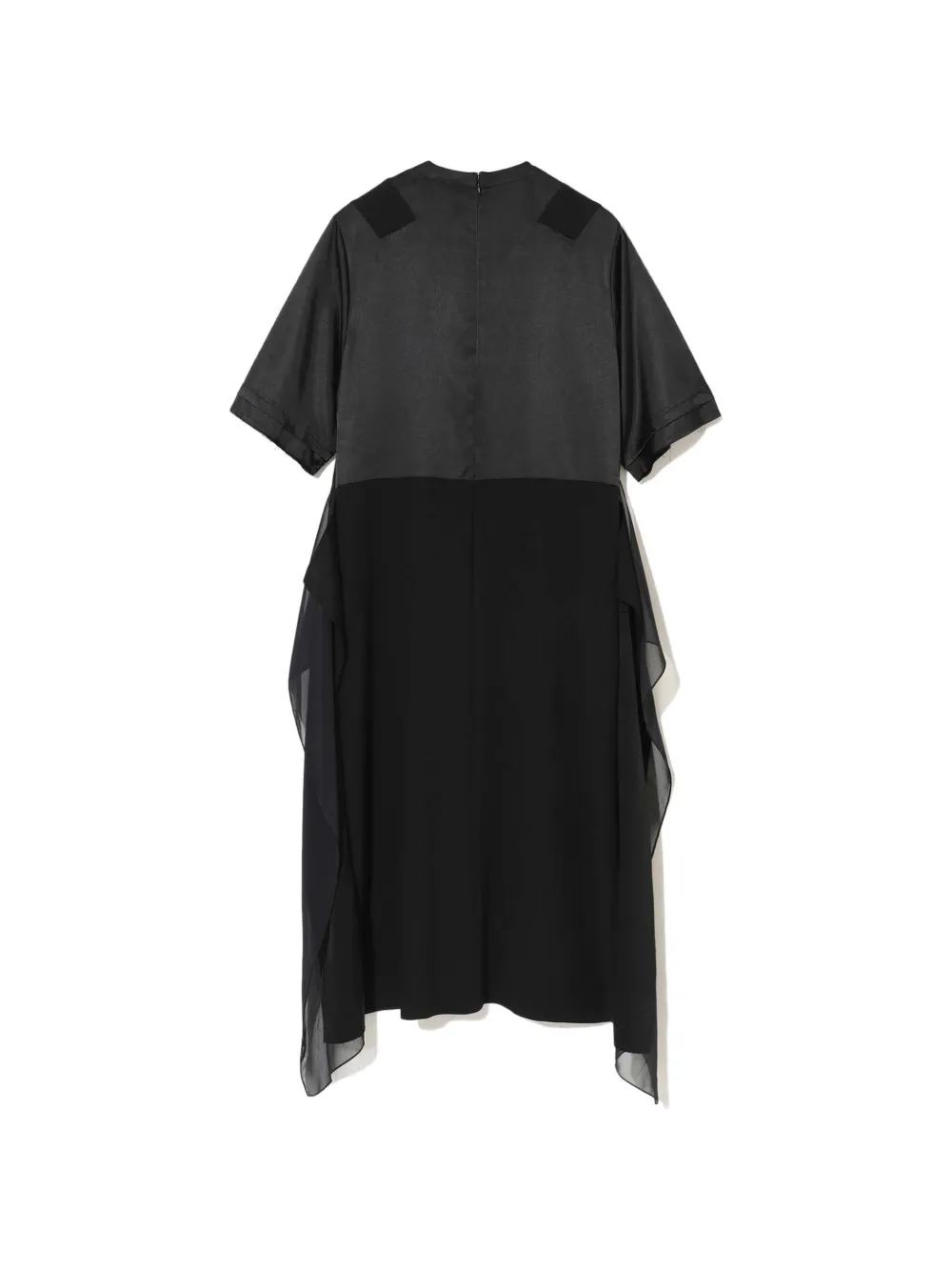 Undercover ruffled panelled midi dress Zwart
