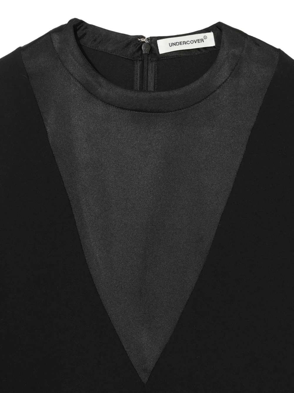 Undercover ruffled panelled midi dress Zwart