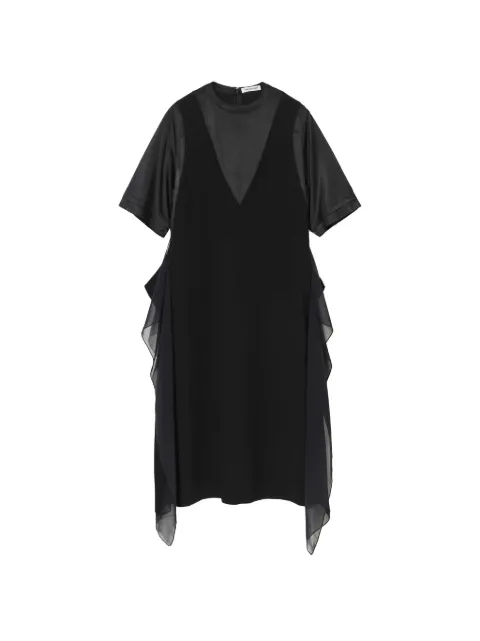 Undercover ruffled panelled midi dress