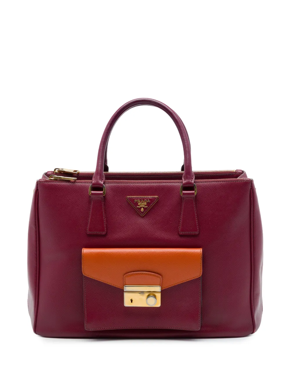 美品　PRADA サフィアーノハンドバッグ ショルダーバッグバイカラー 楽天市場】prada サフィアーノ ダブルの通販