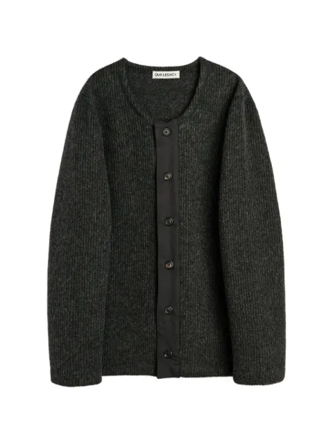 OUR LEGACY ribbed-knit panelled cardigan