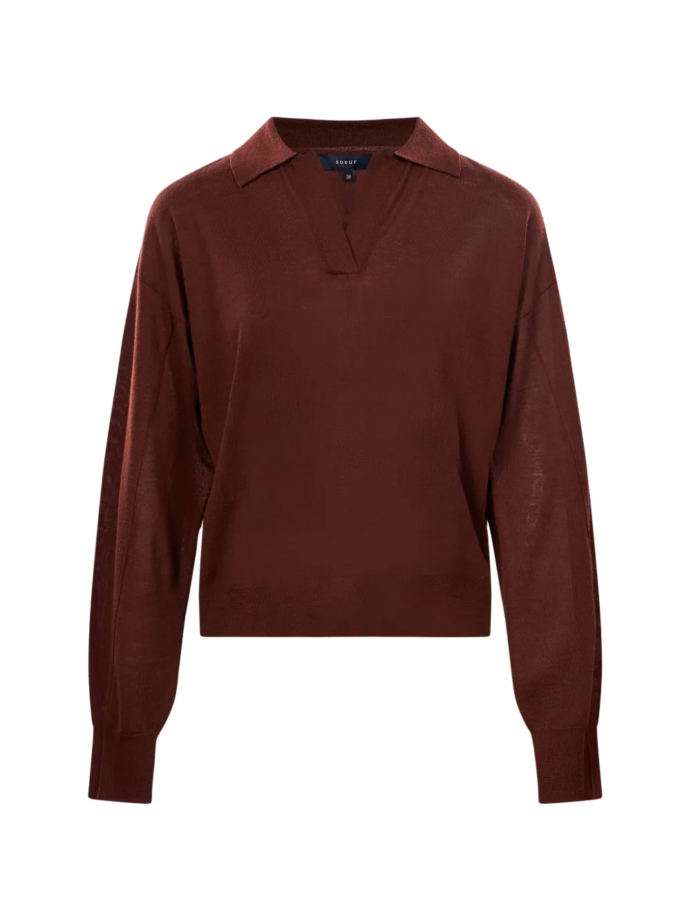Soeur Fleming polo-collar T-shirt - Marron