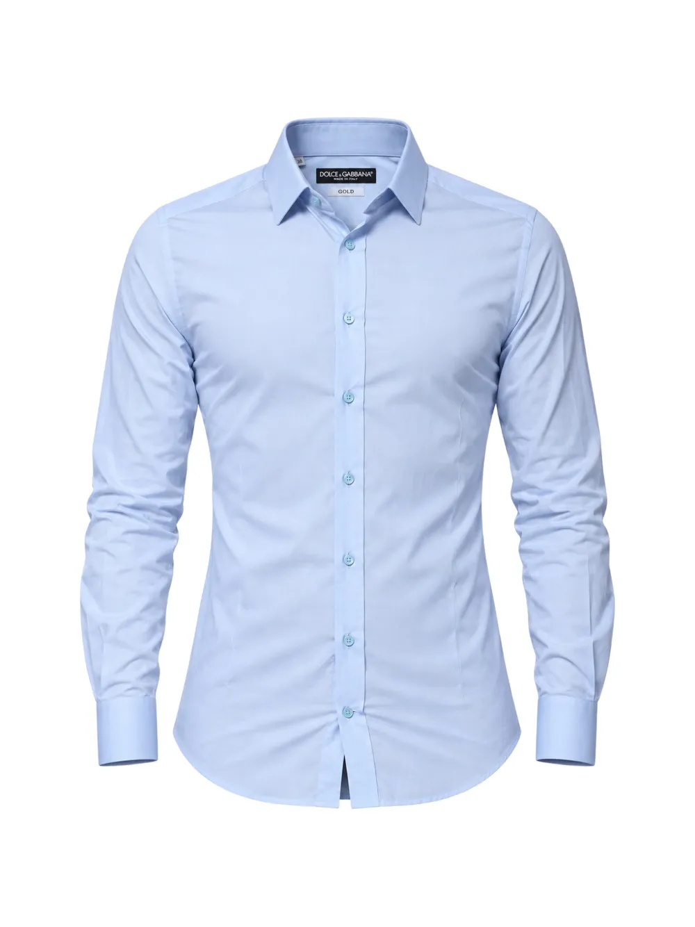 Dolce & Gabbana slim-fit cotton shirt - Blau