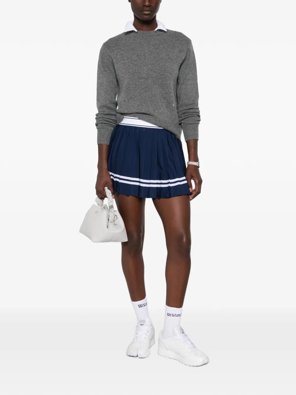Sporty & Rich Sweater verfraaid met kristallen Grijs