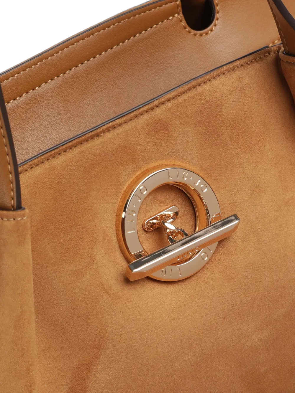 LIU JO Shopper met suède-effect en studs Bruin