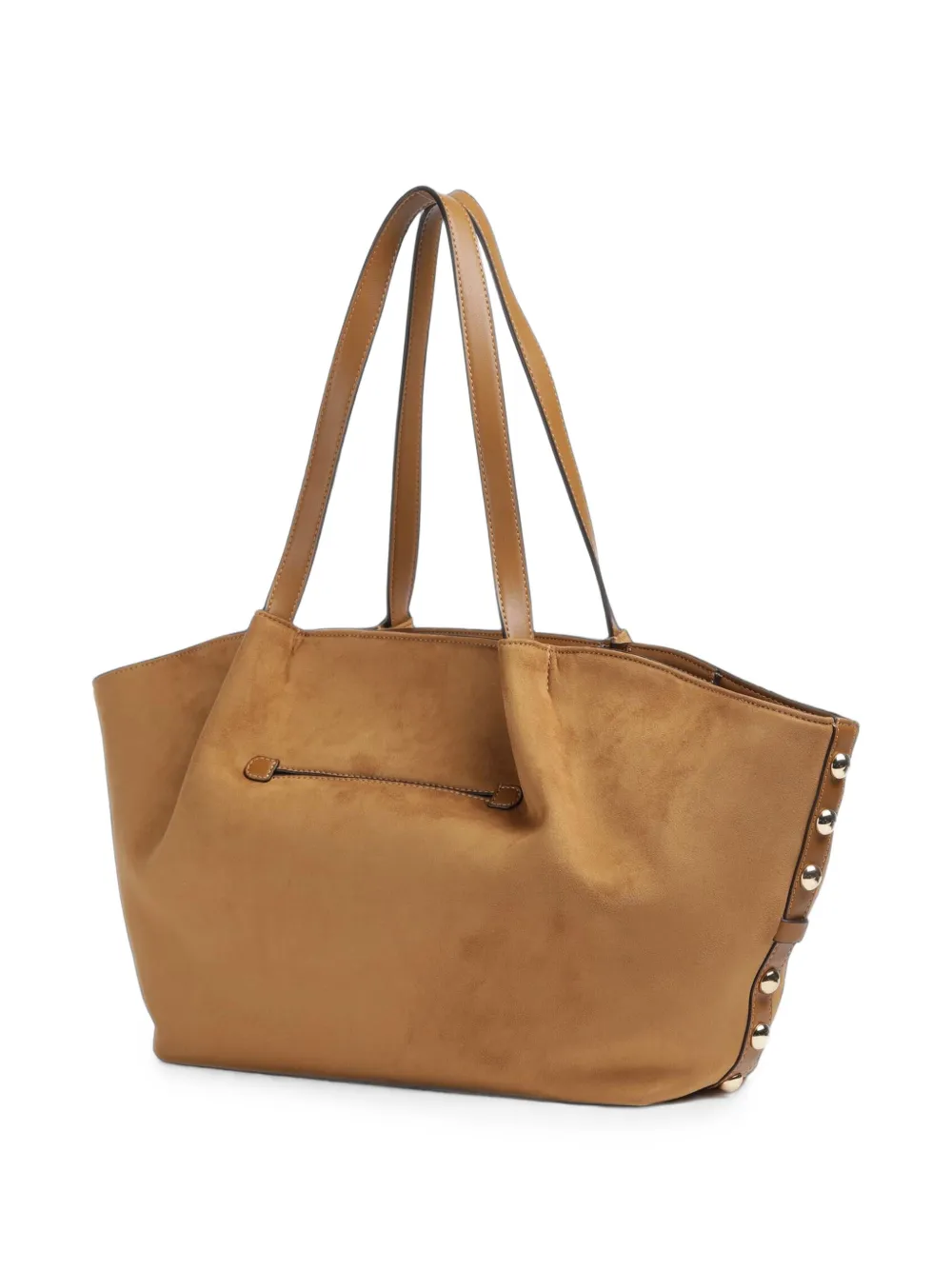 LIU JO Shopper met suède-effect en studs Bruin