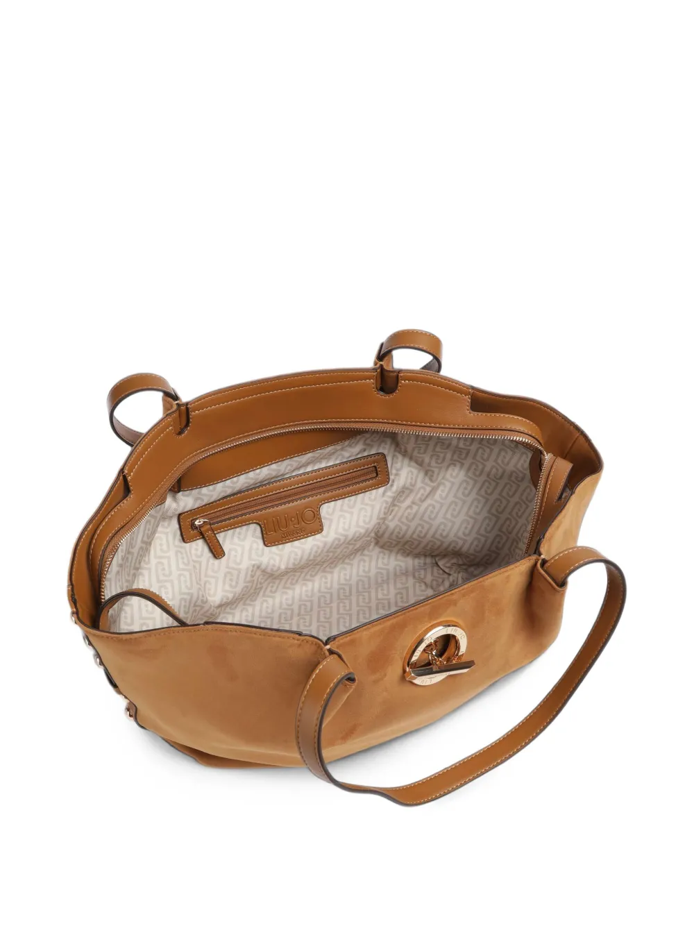 LIU JO Shopper met suède-effect en studs Bruin