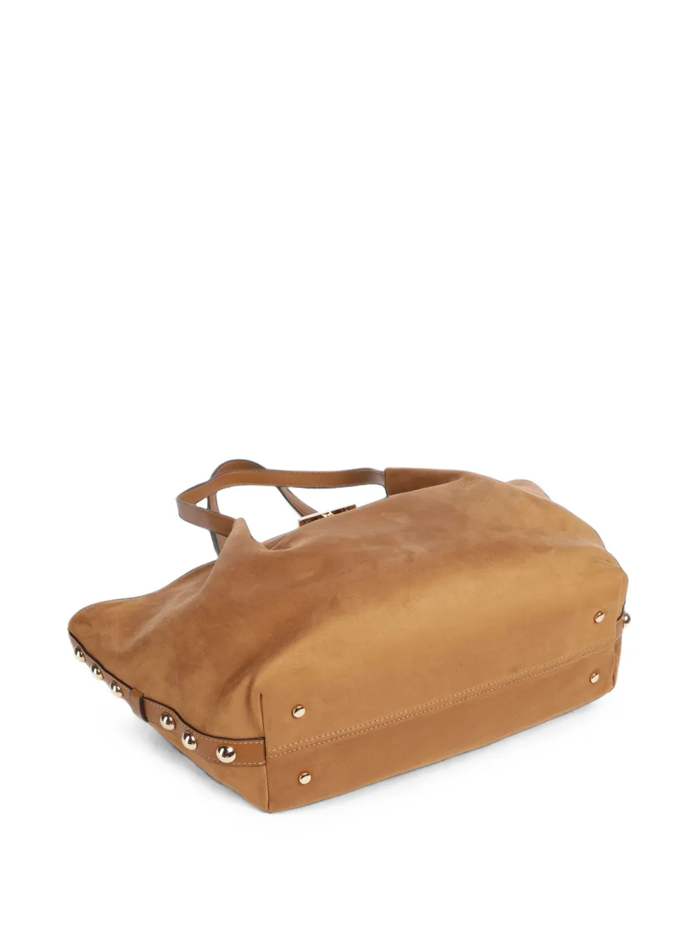 LIU JO Shopper met suède-effect en studs Bruin