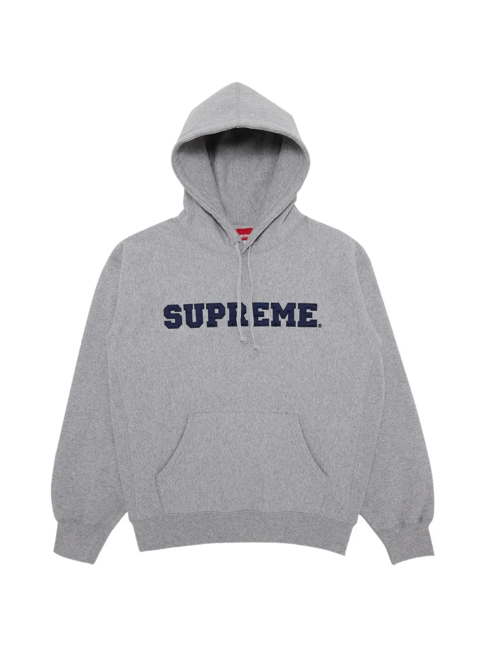 Supreme Collegiate logo-appliqué hoodie - Grey