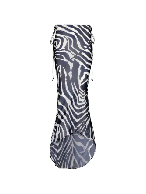 Reina Olga Sirenusa zebra-print skirt
