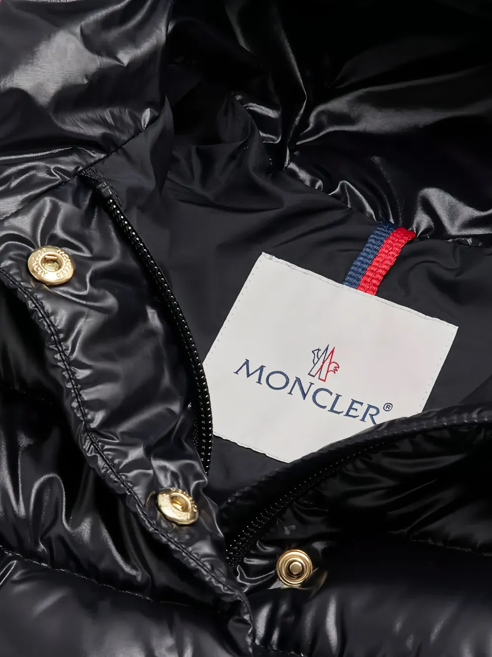 Moncler Enfant Jack met capuchon Zwart