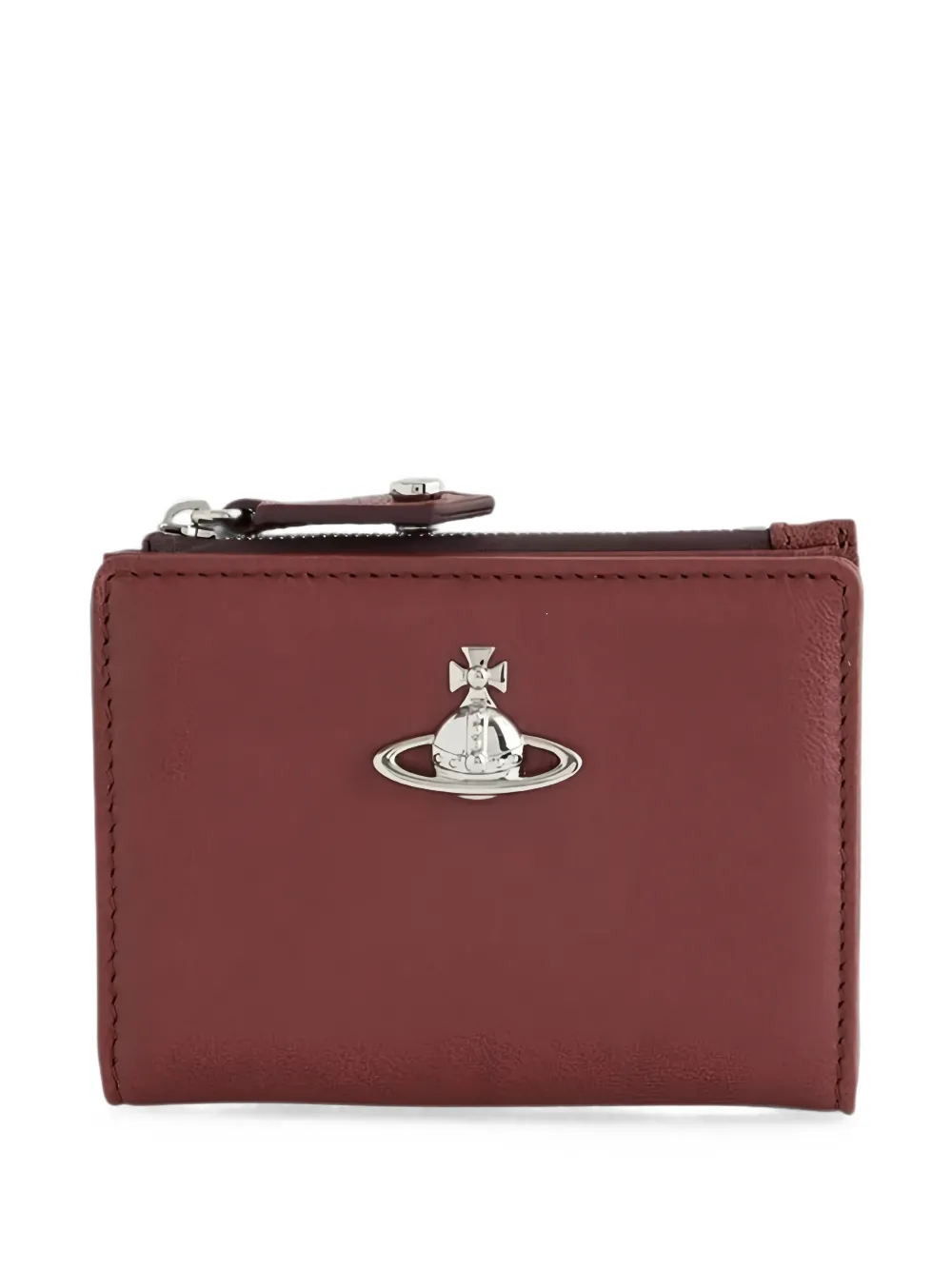 Vivienne Westwood Portacarte bi-fold con placca Orb - Rosso