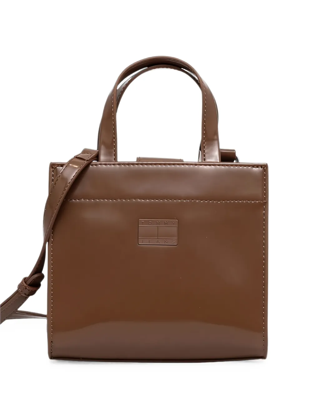 Tommy Jeans mini patent-finish tote bag