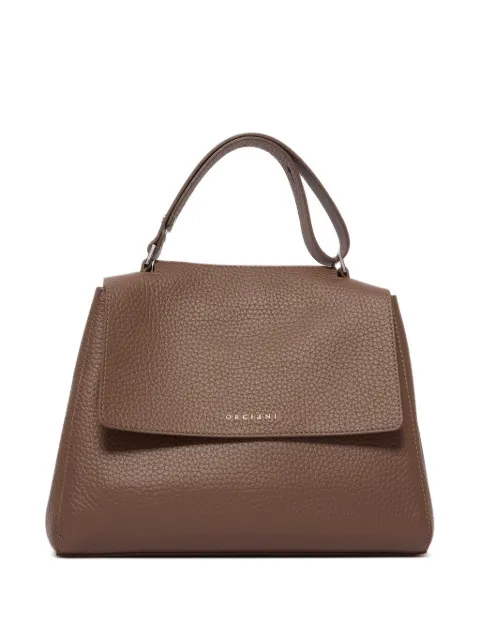 Orciani Sveva Soft grainy leather tote bag