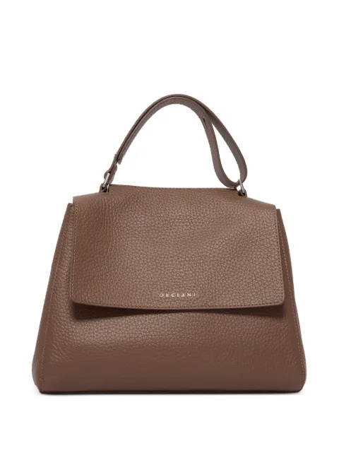 Orciani Sveva Soft grainy leather tote bag