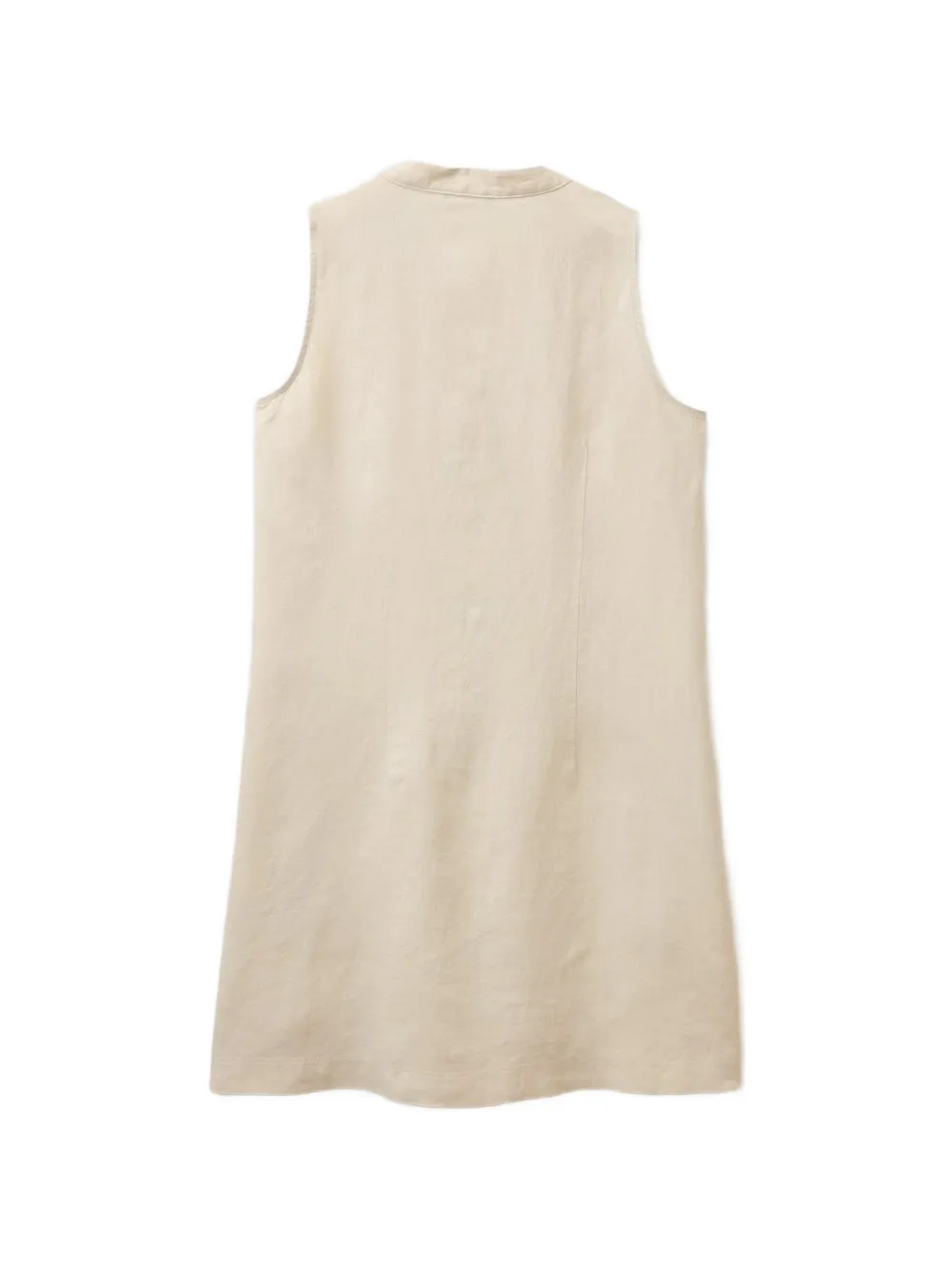 Benetton Mouwloze midi-jurk met V-hals Beige
