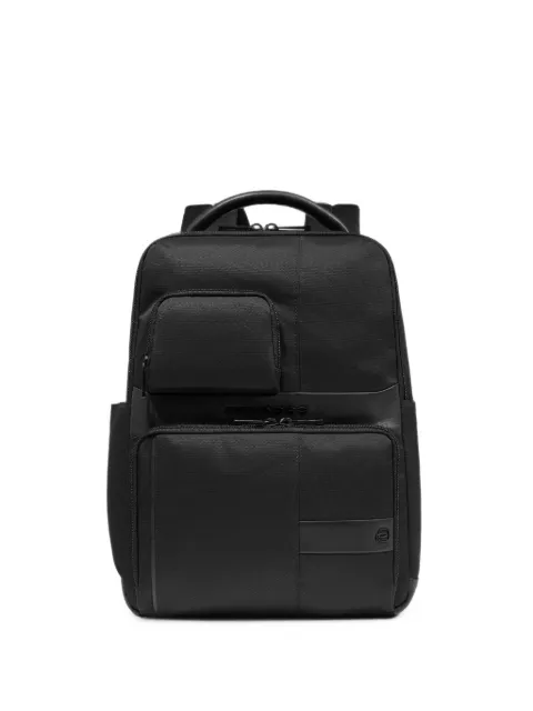 PIQUADRO logo-plaque panelled backpack