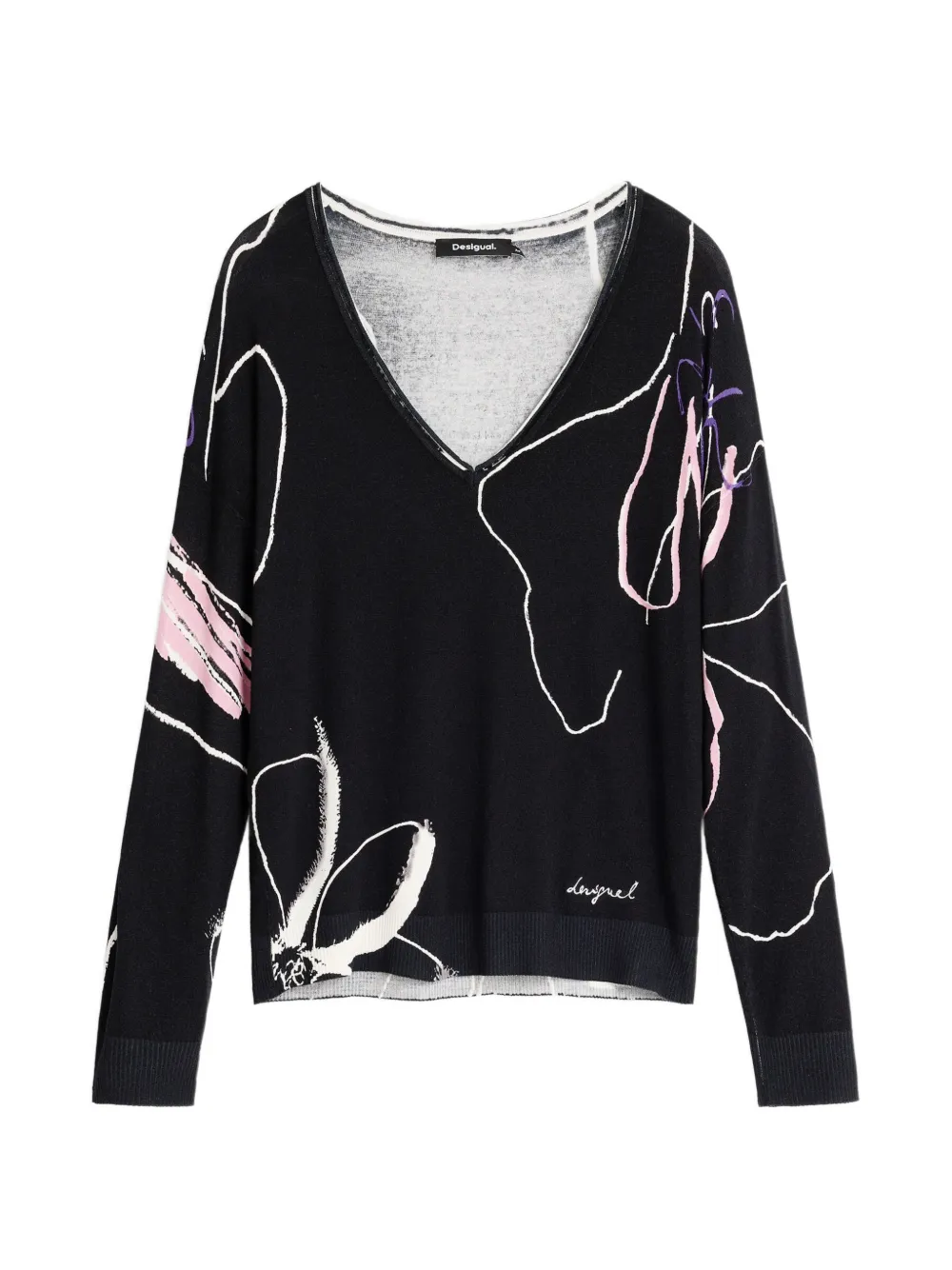 Desigual graphic-print sweater - Nero