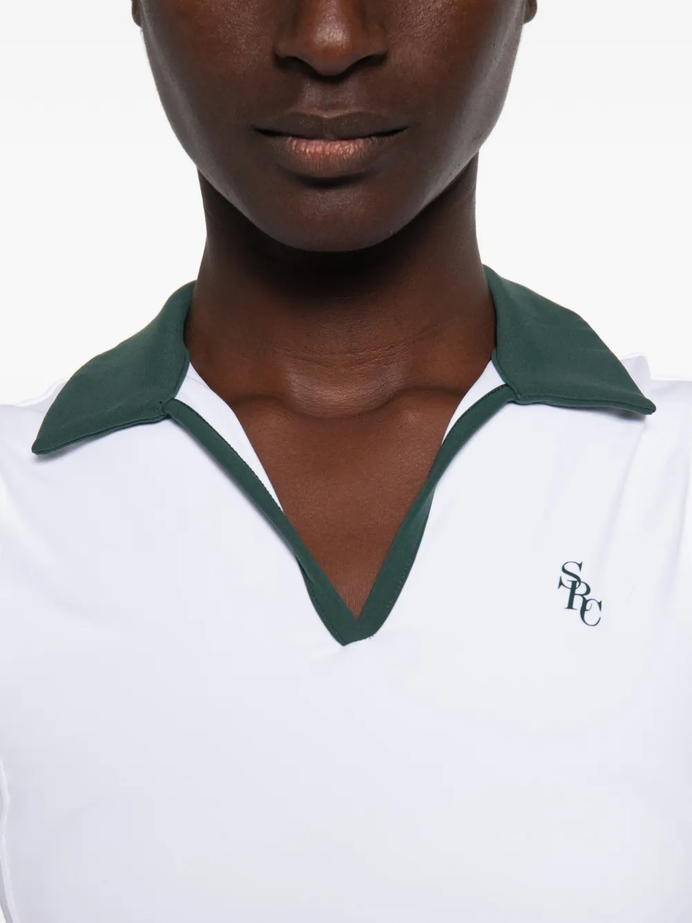 Sporty & Rich Top met geborduurd logo Wit