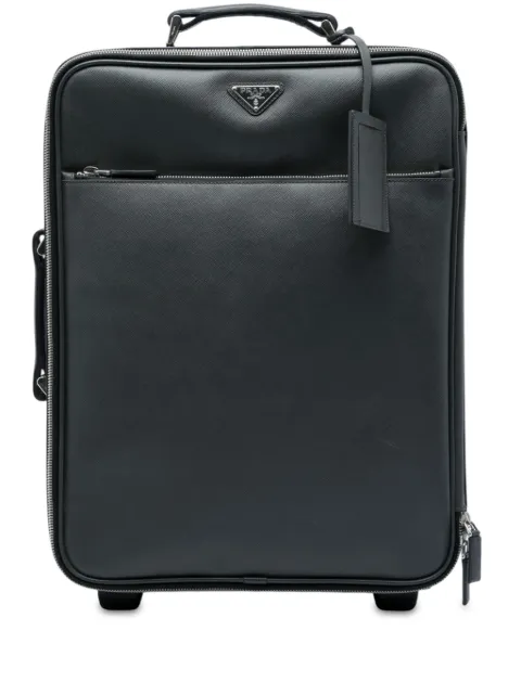Prada Pre-Owned 2013-2026 Saffiano Rolling Trolley Suitcase travel bag