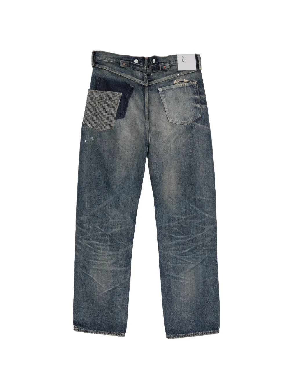 Junya Watanabe MAN graphic-print jeans Blauw
