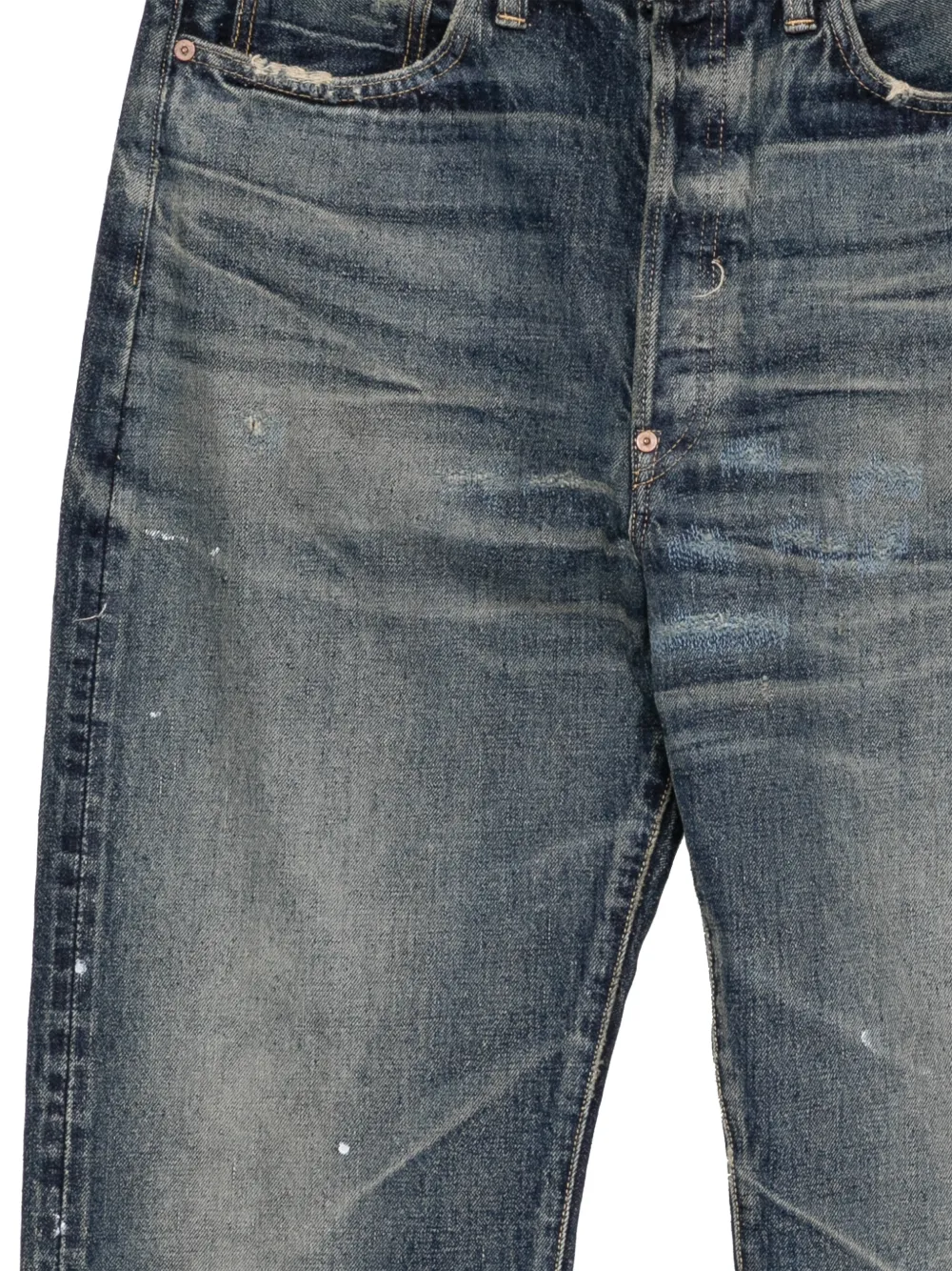 Junya Watanabe MAN graphic-print jeans Blauw