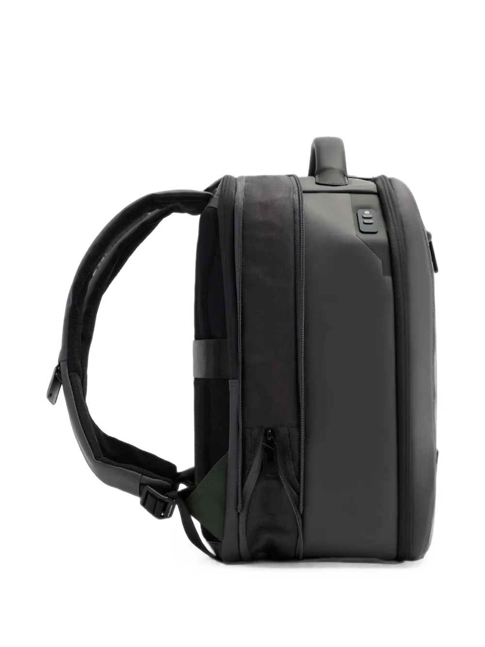 PIQUADRO Expandable 14-inch rugzak met logo-plakkaat en combinatieslot Grijs