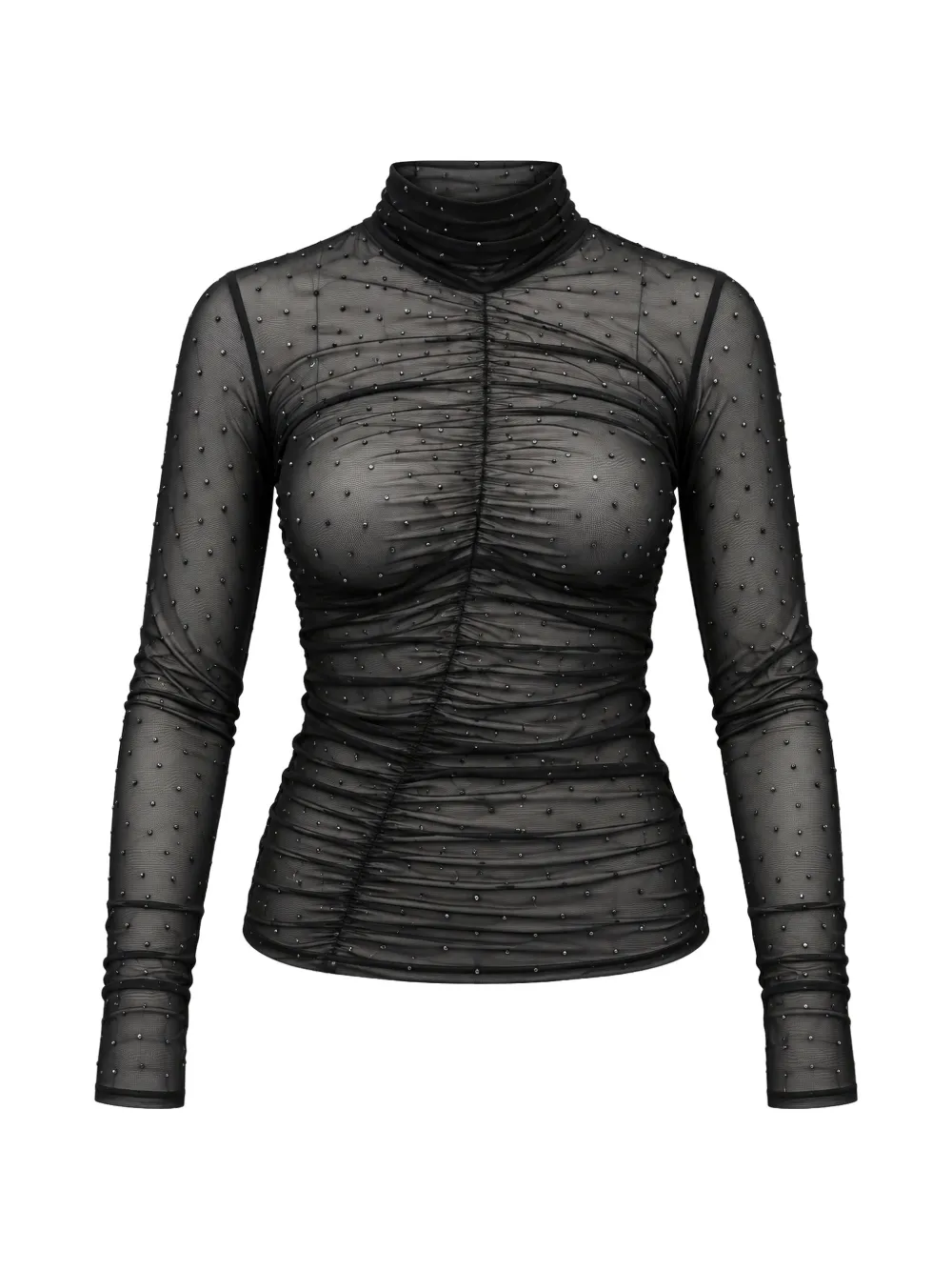 LIU JO stud-embellished ruched T-shirt
