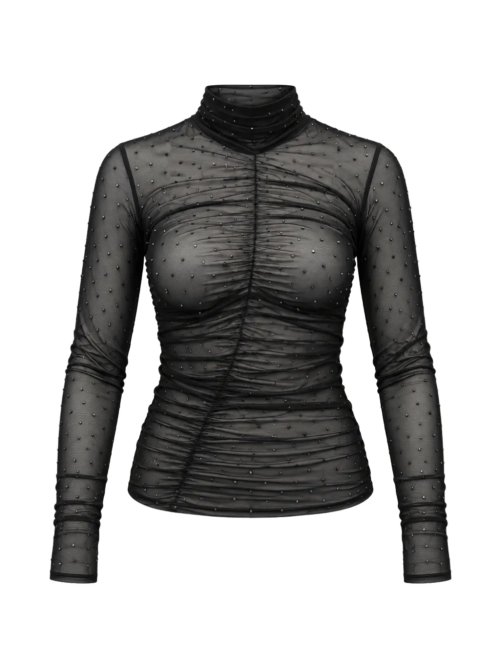 LIU JO stud-embellished ruched T-shirt