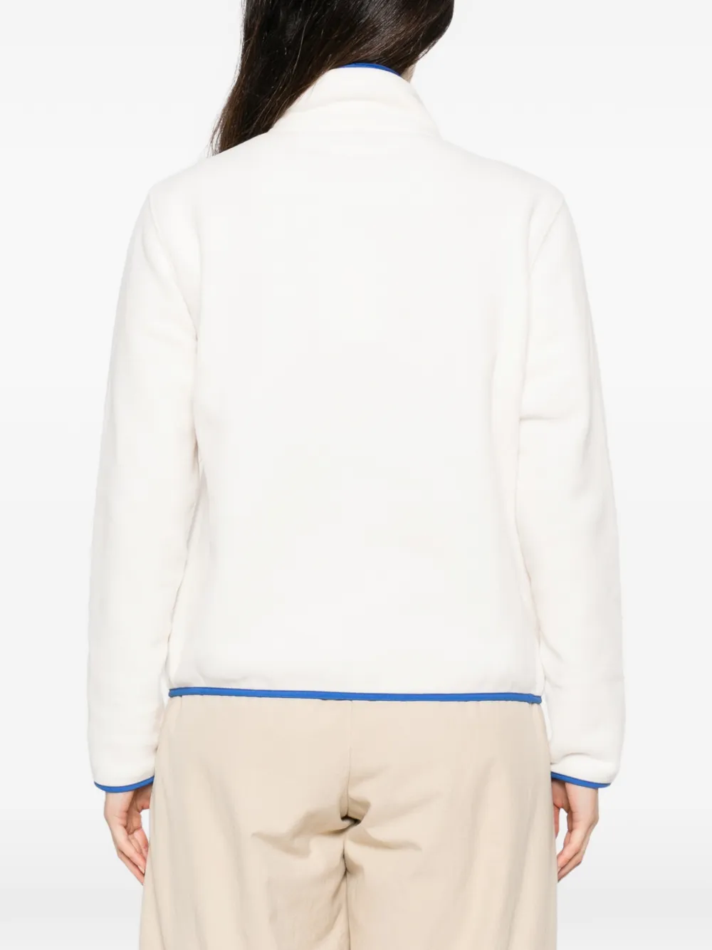 Sporty & Rich Fleece sweater met contrasterende afwerking Wit