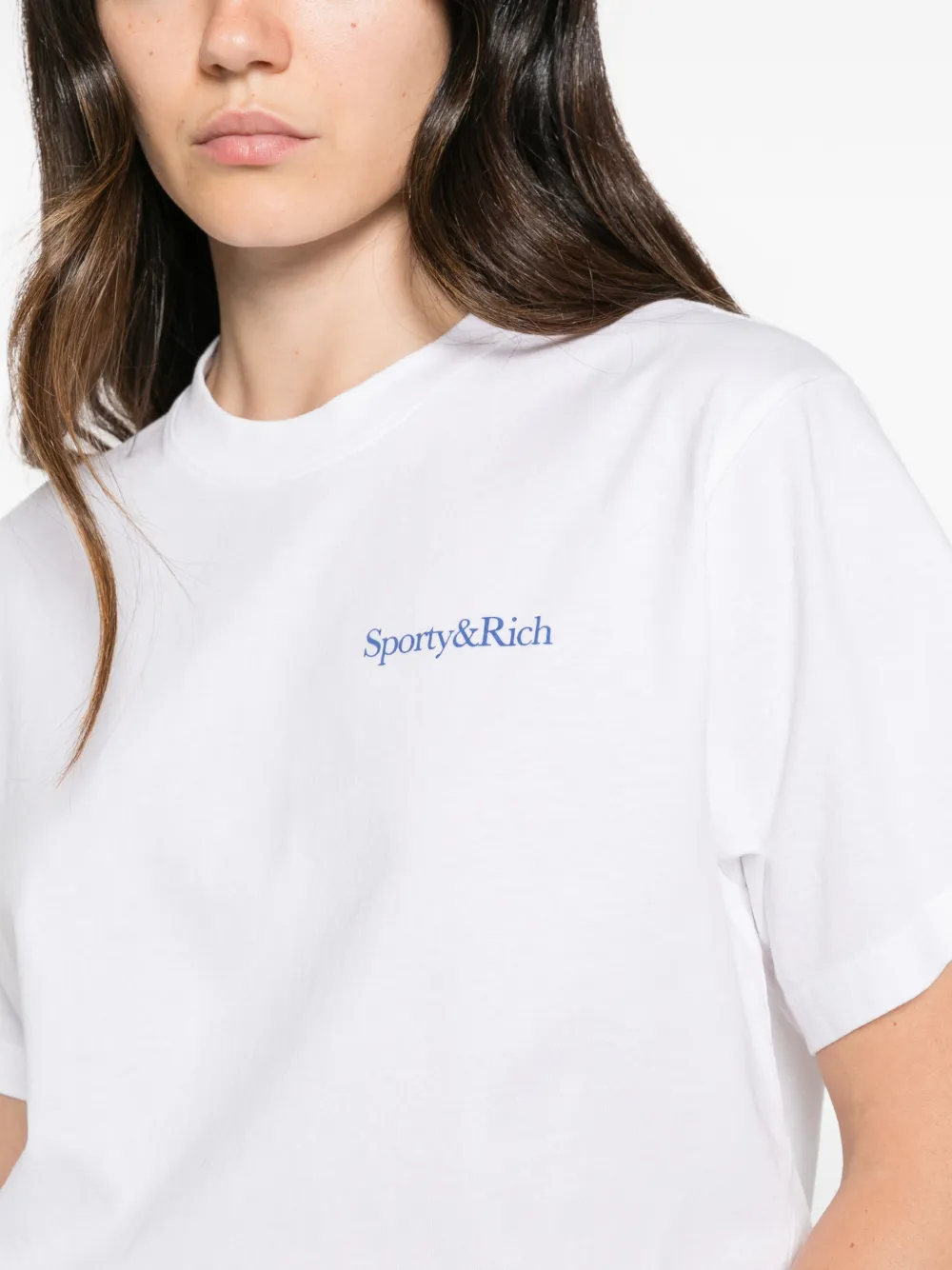 Sporty & Rich slogan-print T-shirt Wit
