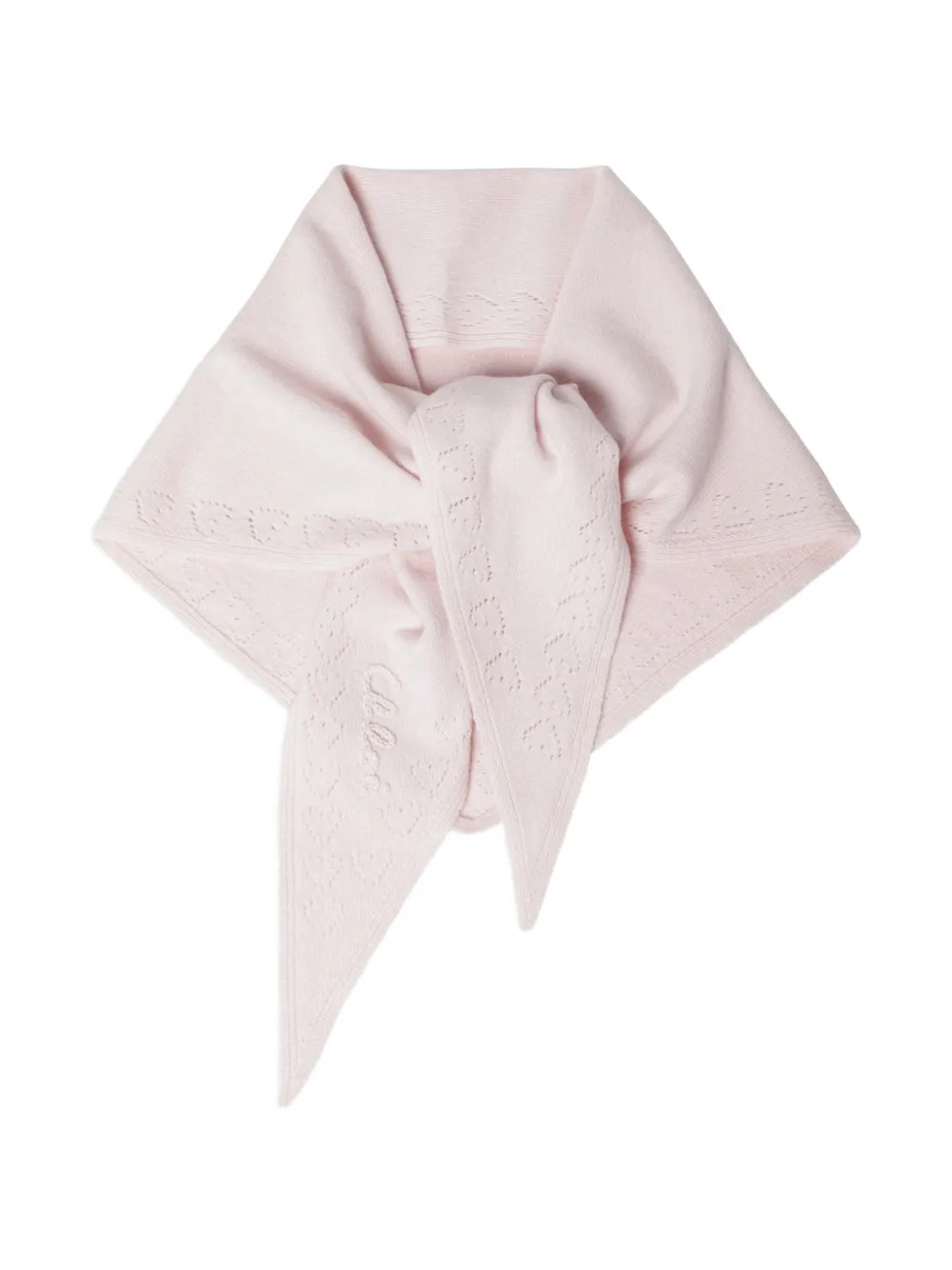 Chloé logo-embroidered triangular scarf