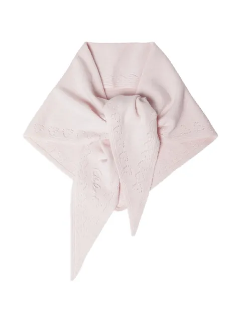 Chloé logo-embroidered triangular scarf