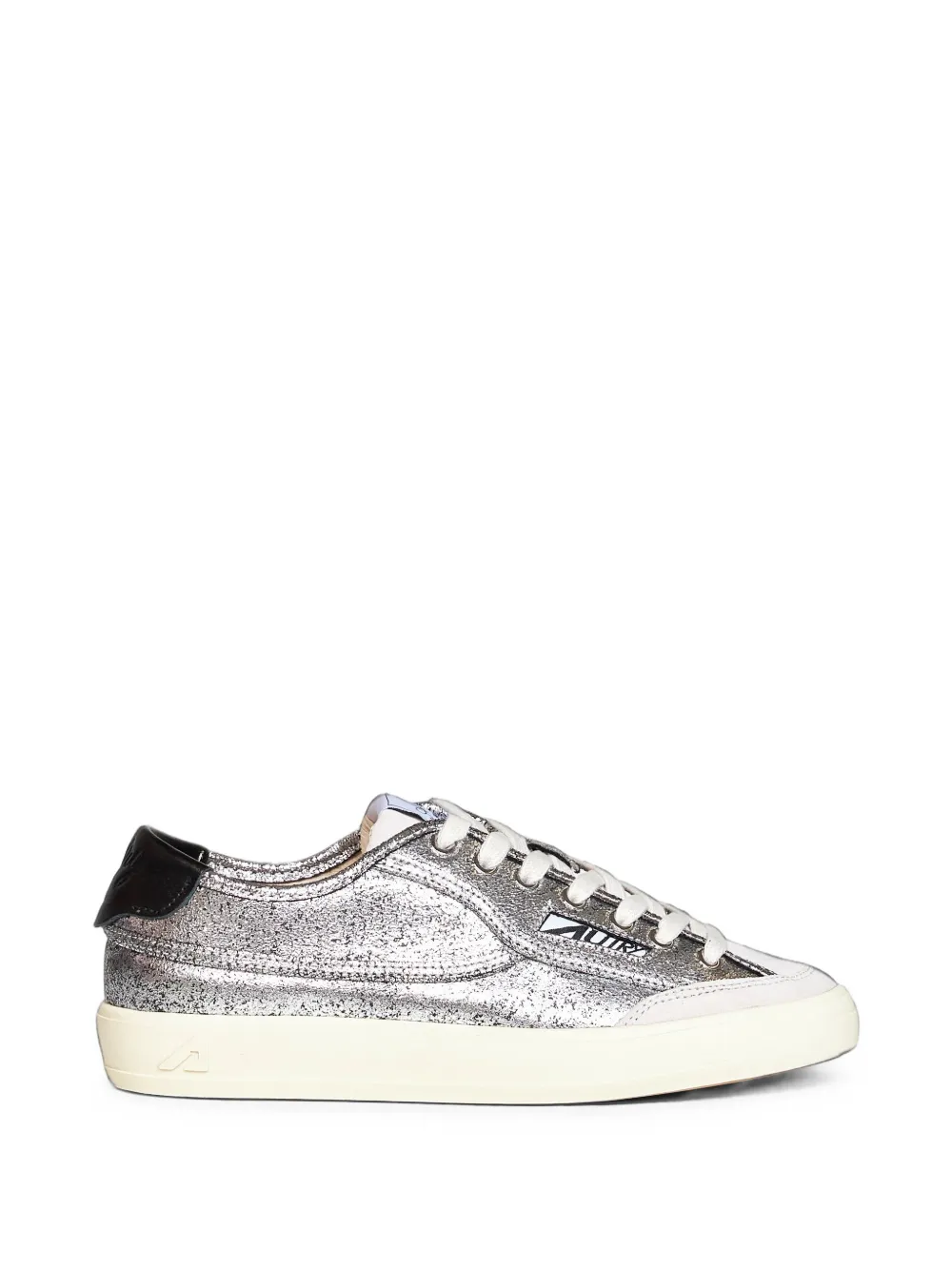 Autry cracked laminated leather sneakers