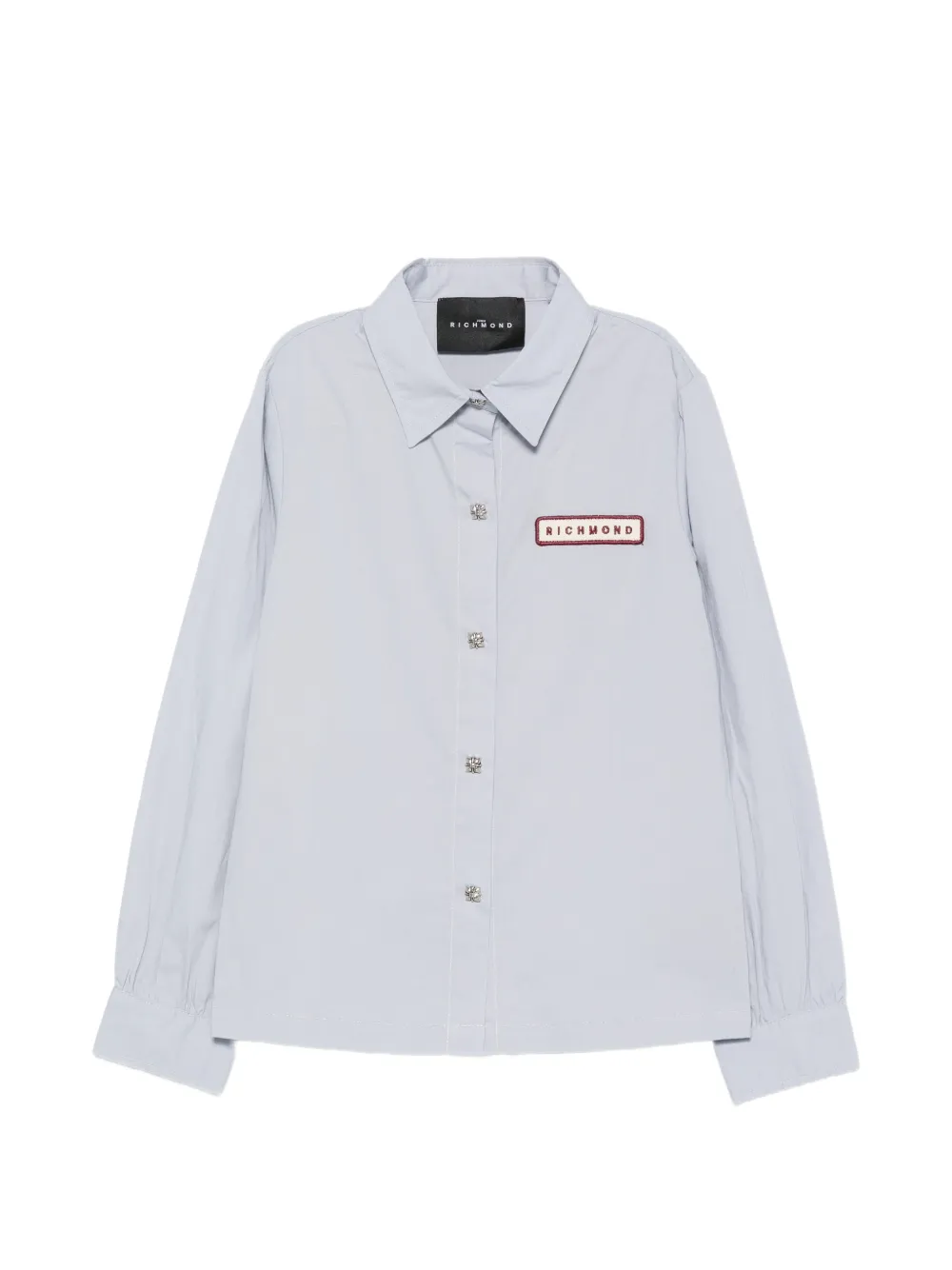 John Richmond Junior logo-patch shirt - Bleu John Richmond Junior logo-patch shirt - Bleu