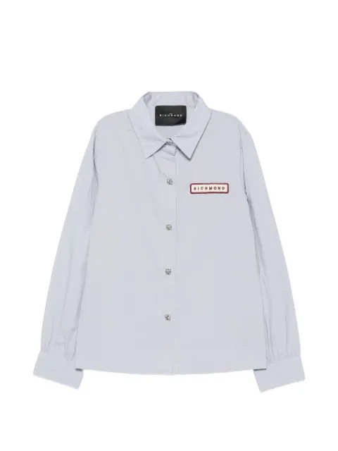 John Richmond Junior logo-patch shirt