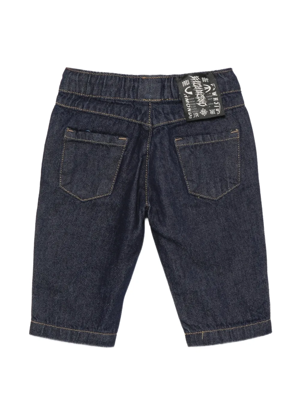John Richmond Junior Jeans met geborduurd logo en trekkoord Blauw