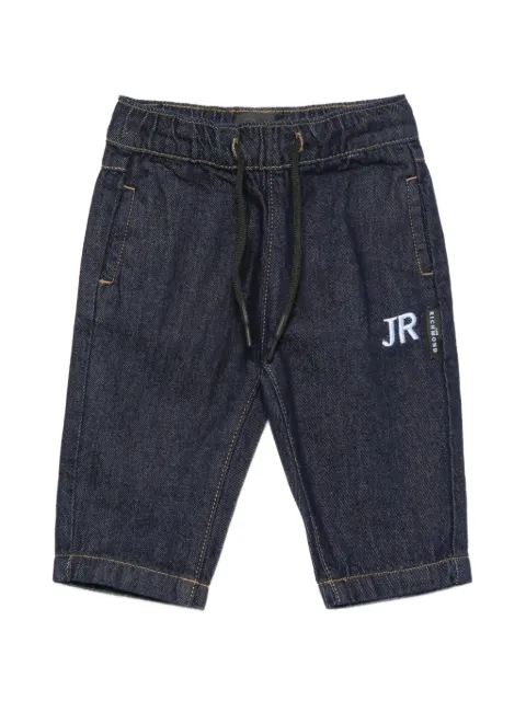 John Richmond Junior logo-embroidered drawstring jeans