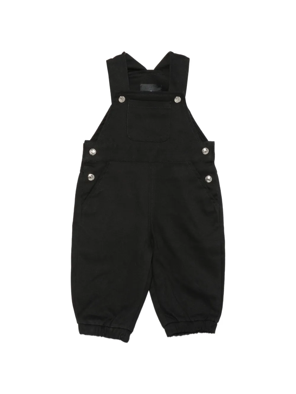 John Richmond Junior logo-embroidered denim dungarees - Noir John Richmond Junior logo-embroidered denim dungarees - Noir