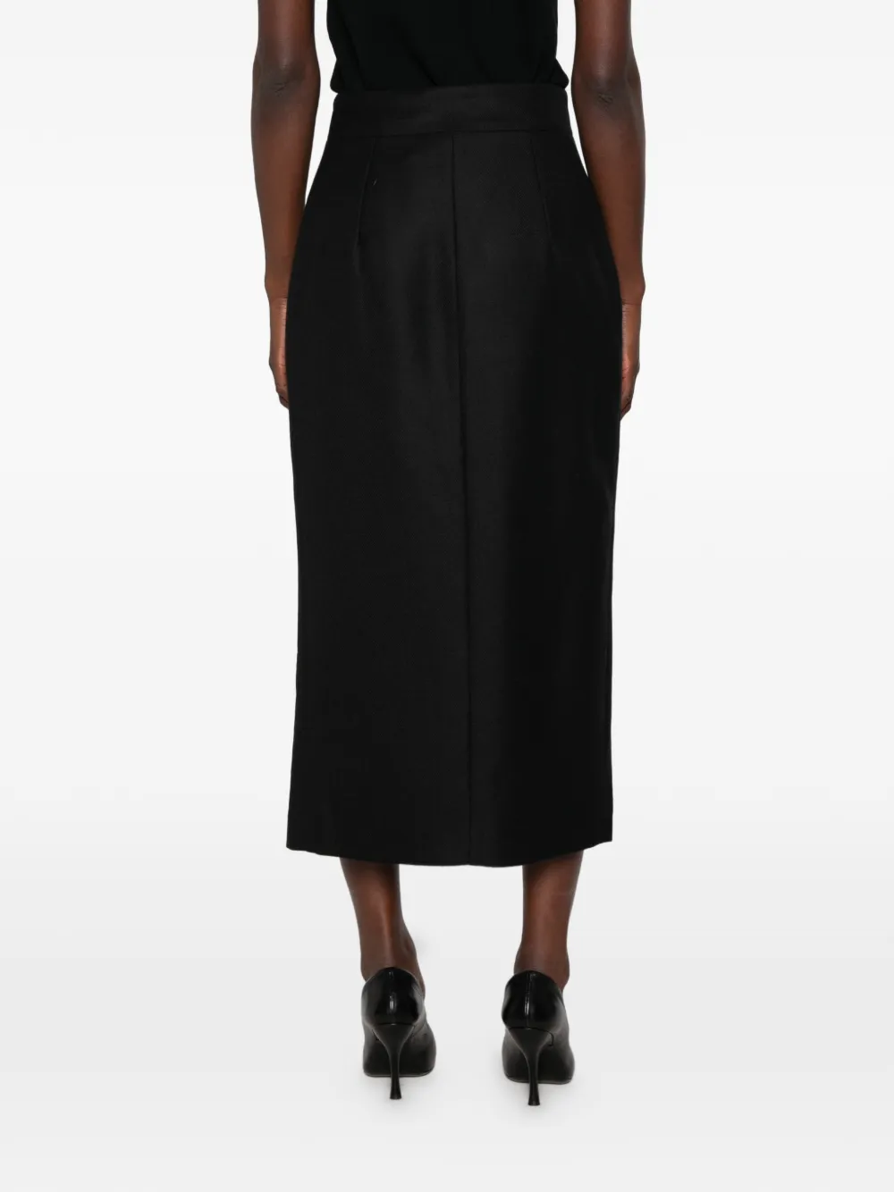 Tagliatore Ivy midi-wikkelrok Zwart