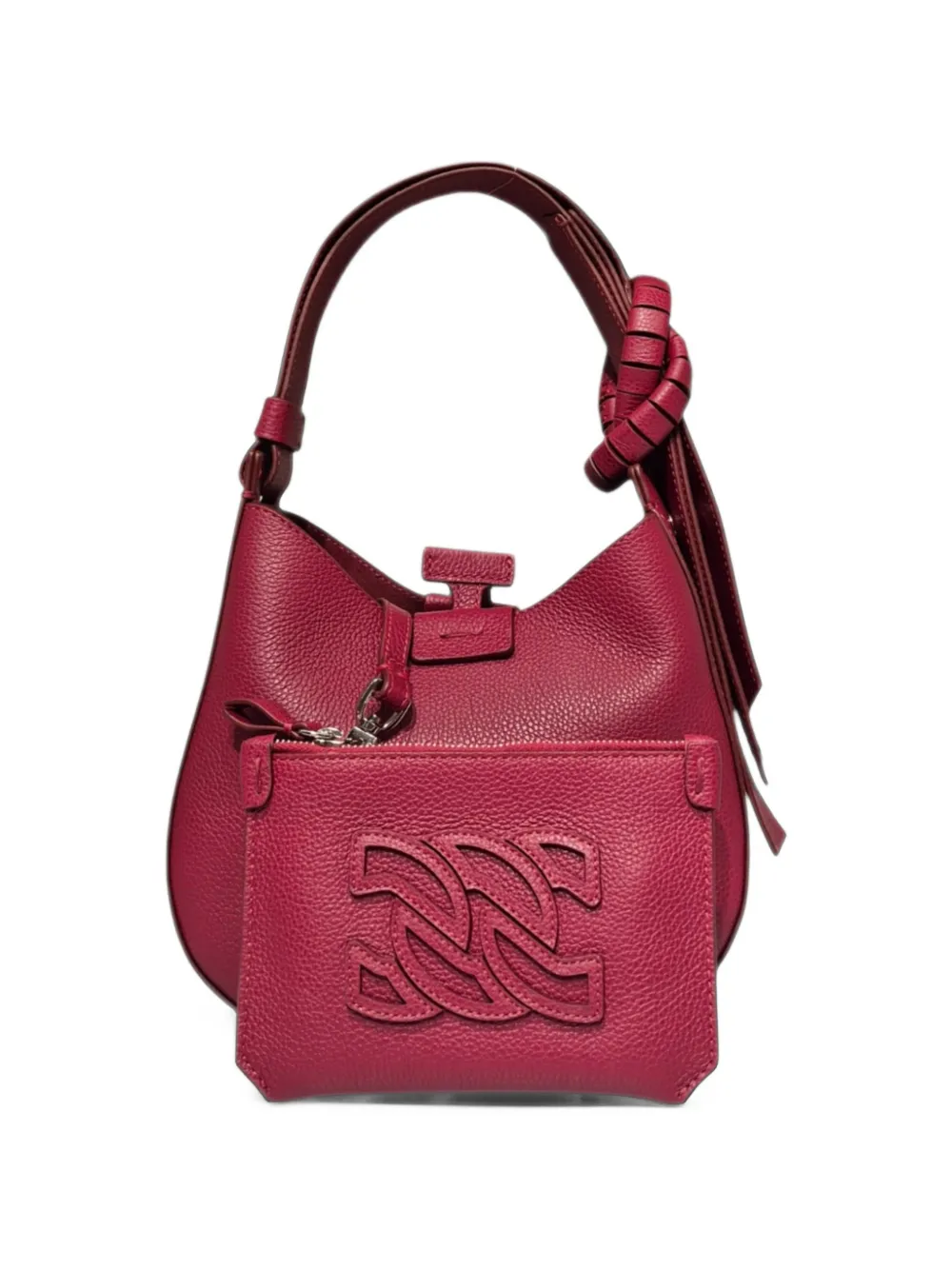 Casadei Vandome leren mini-tas met geknoopt detail Rood