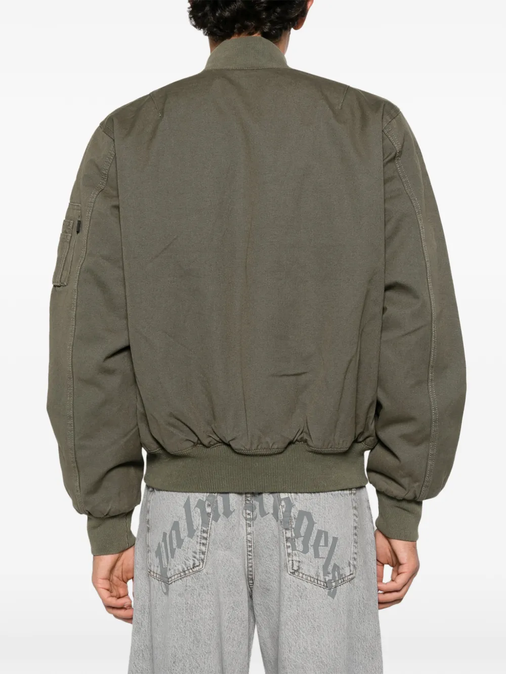 Alpha Industries zip-fastening bomber jacket Groen