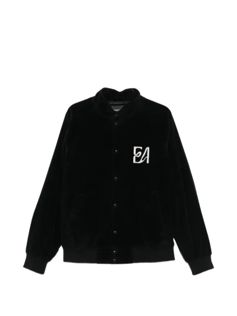 Emporio Armani corduroy logo-patch jacket