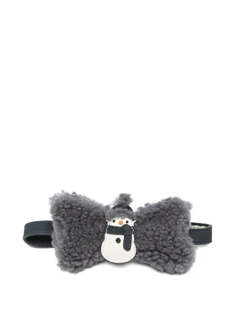 Donsje Nardoc snowman-patch shearling bow tie