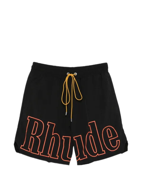 RHUDE logo-print drawstring shorts