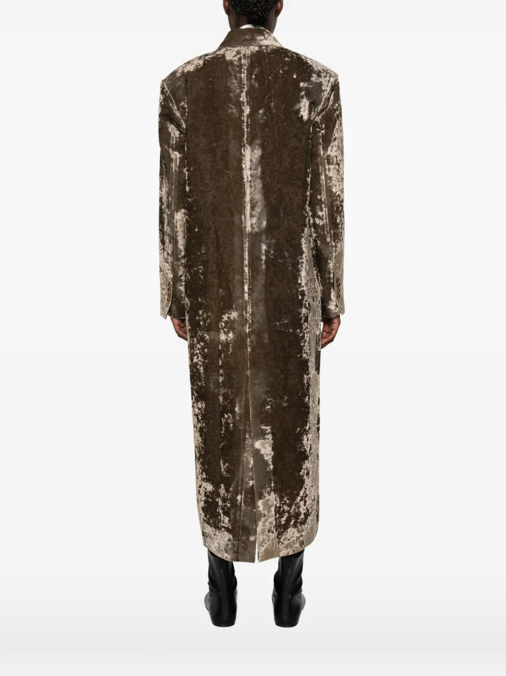 Uma Wang No Cnnot double-breasted velvet coat Bruin