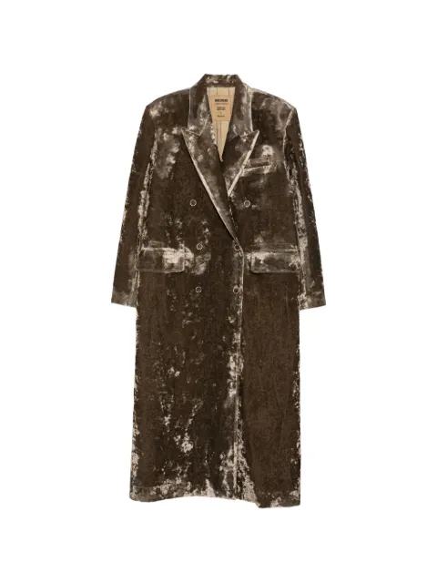 Uma Wang No Cnnot double-breasted velvet coat