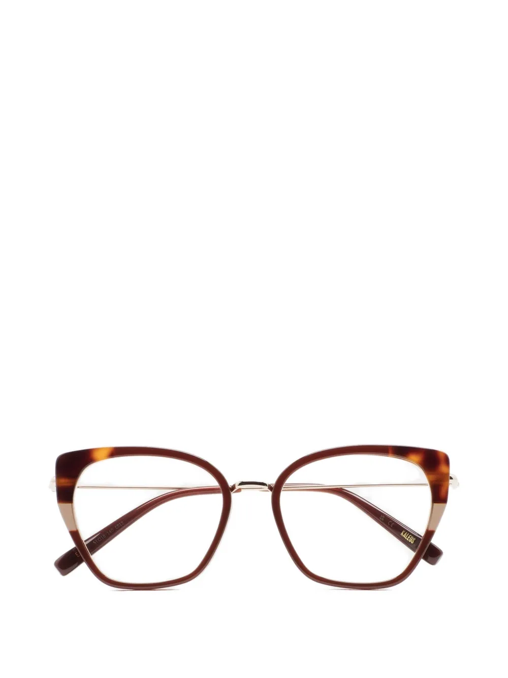 Kaleos Steele geometric-frame glasses - Marrone